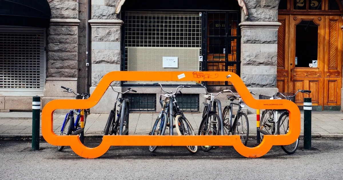 Bike rack taking up a parking space